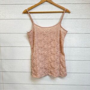LOFT | Lace Textured Blush Camisole – Romantic Feminine | Size M